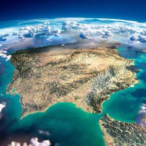 Península Ibérica desde el espacio.
